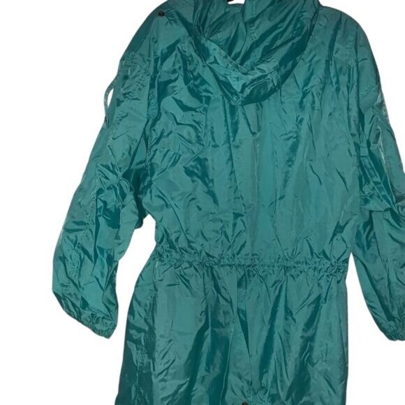 Pacific Trail Green Nylon Hooded Parka Jacket M - Picture 7 of 9